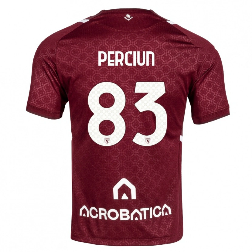 Danxen Men Sergiu Perciun #83 Burgundy White Home Jersey 2026/27 T-Shirt