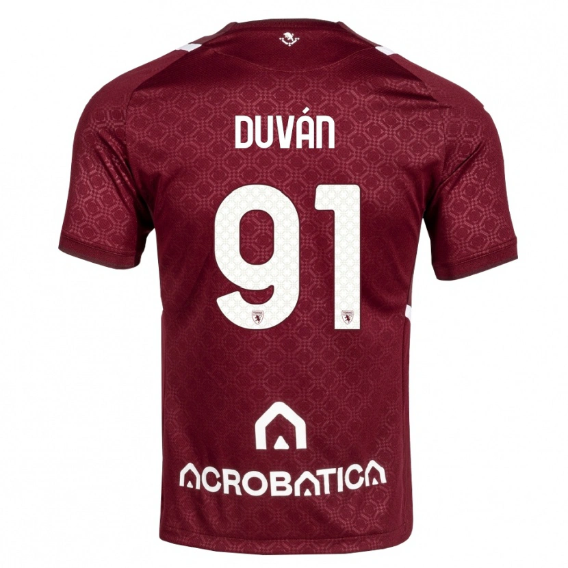 Danxen Men Duván Zapata #91 Burgundy White Home Jersey 2026/27 T-Shirt