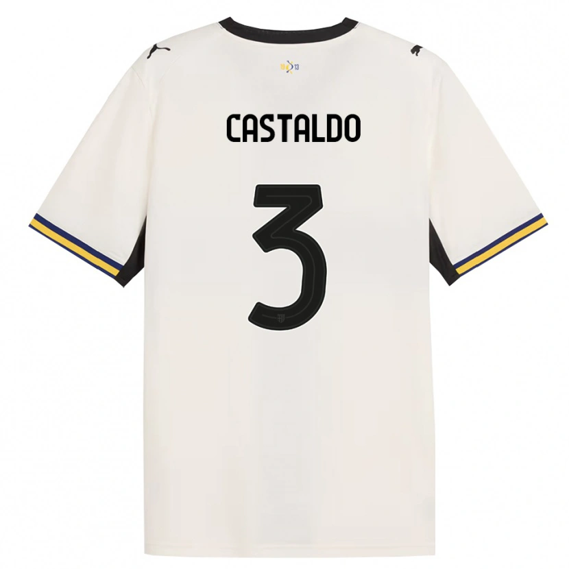 Danxen Men Antonio Castaldo #3 Off-White Black Yellow Home Jersey 2026/27 T-Shirt