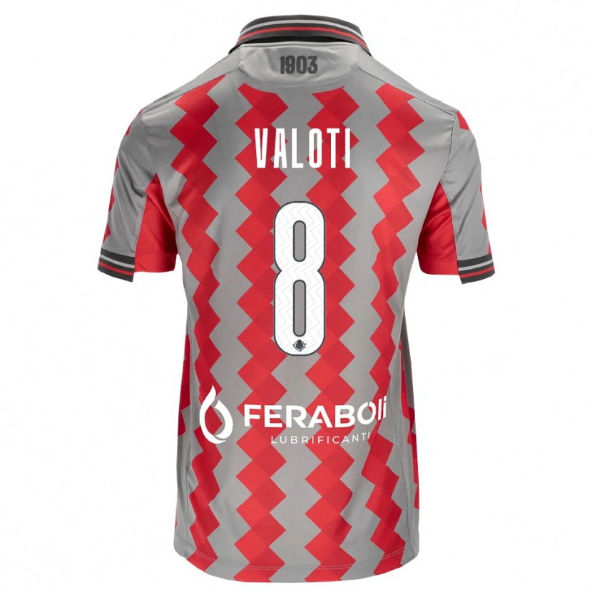 Danxen Men Mattia Valoti #8 Grey Red White Home Jersey 2026/27 T-Shirt