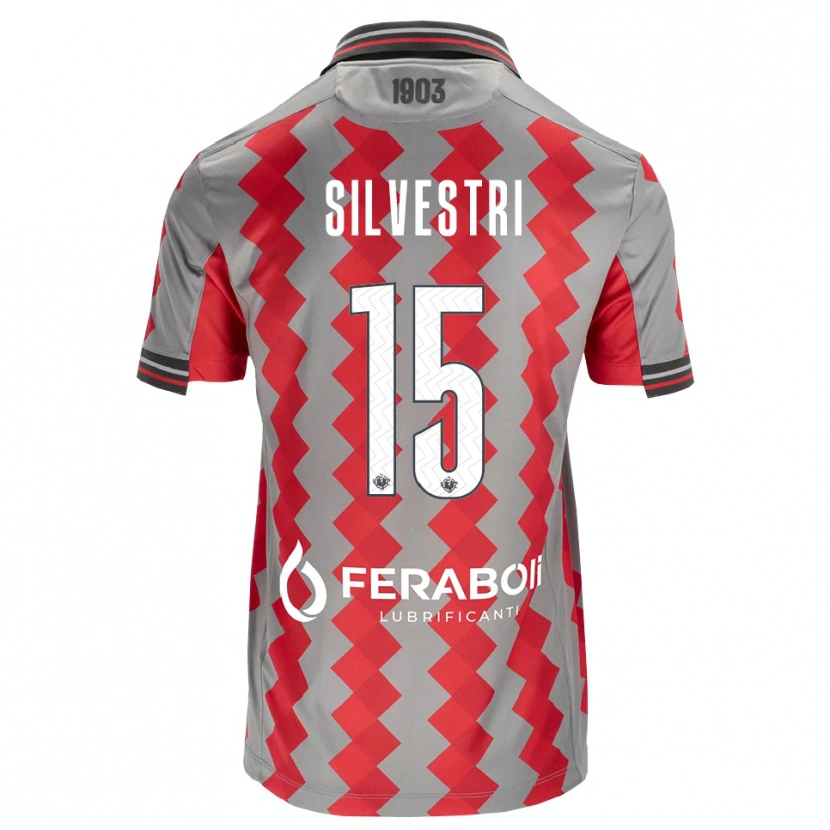 Danxen Men Cristiano Silvestri #15 Grey Red White Home Jersey 2026/27 T-Shirt