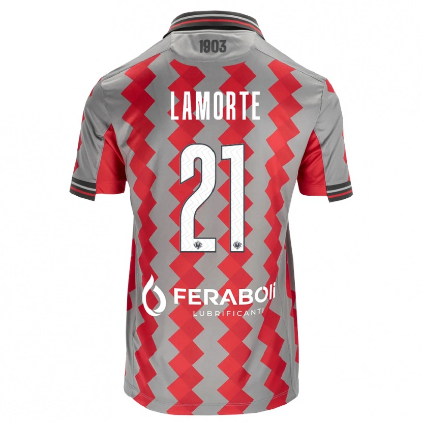 Danxen Men Alessandro Lamorte #21 Grey Red White Home Jersey 2026/27 T-Shirt