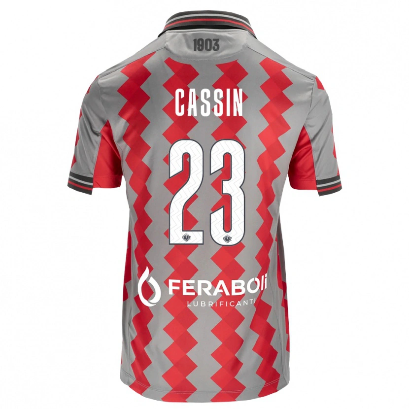 Danxen Men Marco Cassin #23 Grey Red White Home Jersey 2026/27 T-Shirt