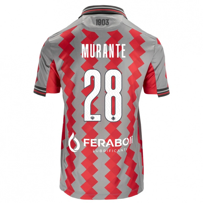 Danxen Men Alessandro Murante #28 Grey Red White Home Jersey 2026/27 T-Shirt