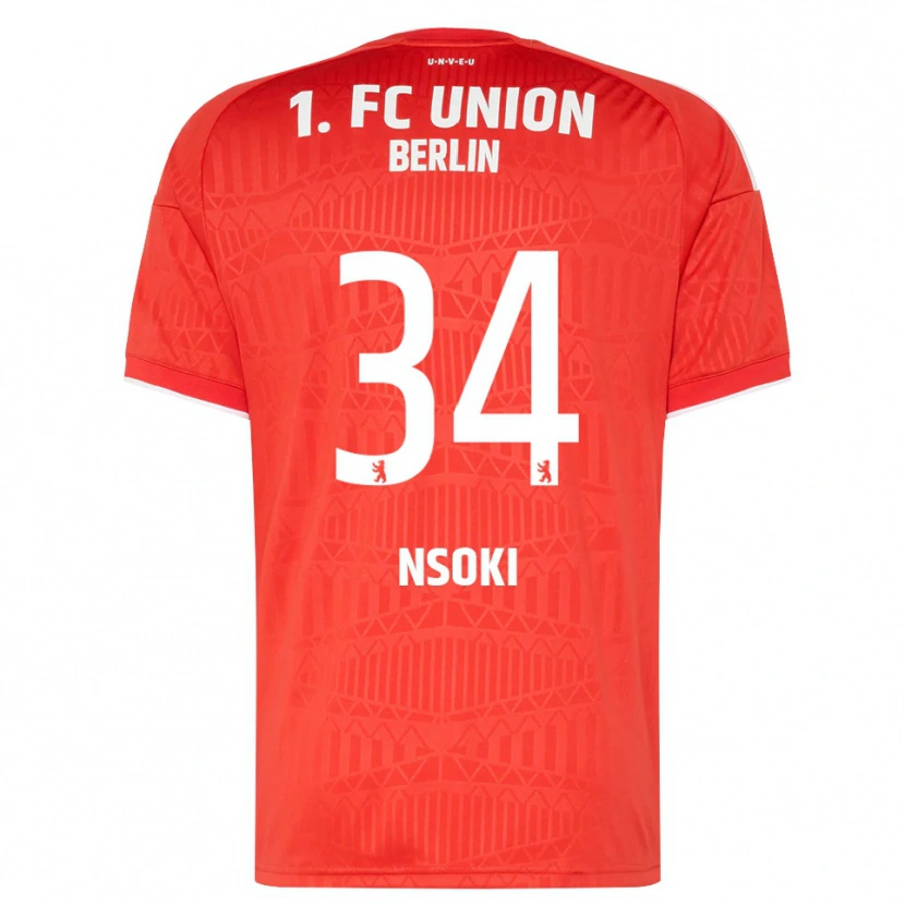 Danxen Men Stanley Nsoki #34 Red White Home Jersey 2026/27 T-Shirt