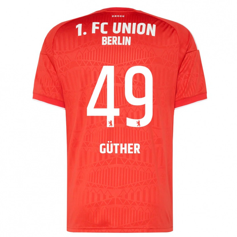 Danxen Men Linus Güther #49 Red White Home Jersey 2026/27 T-Shirt
