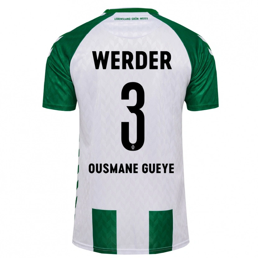 Danxen Men Papa Ousmane Gueye #3 Green White Home Jersey 2026/27 T-Shirt