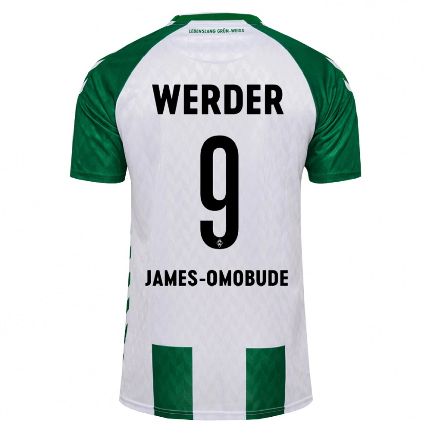 Danxen Men Favor James-Omobude #9 Green White Home Jersey 2026/27 T-Shirt