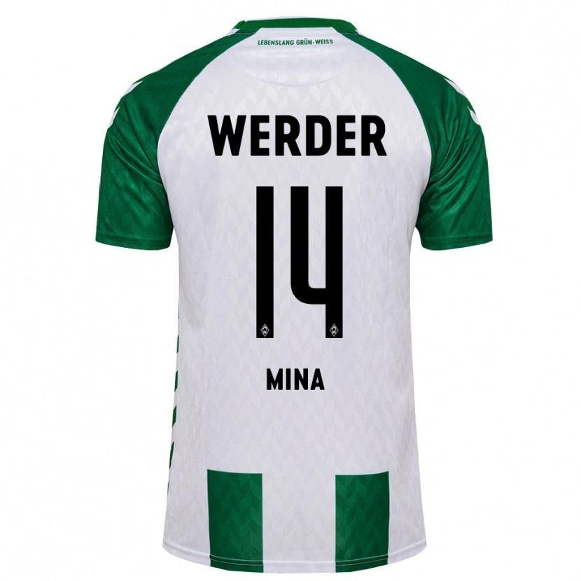 Danxen Men Johan Mina #14 Green White Home Jersey 2026/27 T-Shirt