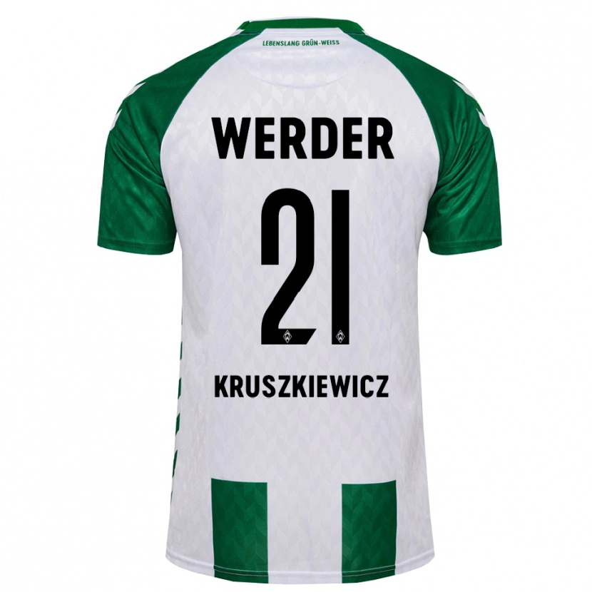 Danxen Men Jakub Kruszkiewicz #21 Green White Home Jersey 2026/27 T-Shirt