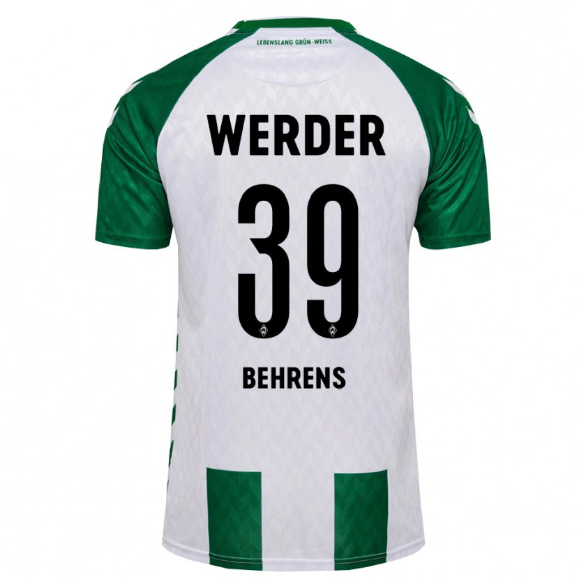 Danxen Men Jette Behrens #39 Green White Home Jersey 2026/27 T-Shirt
