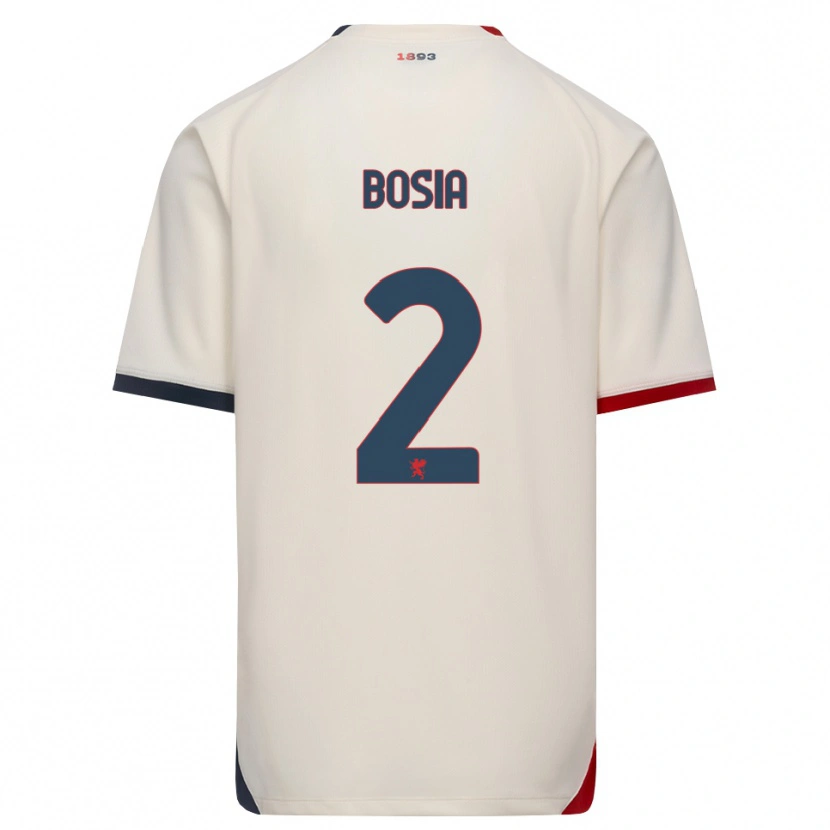 Danxen Men Davide Bosia #2 Off-White Red Away Jersey 2026/27 T-Shirt