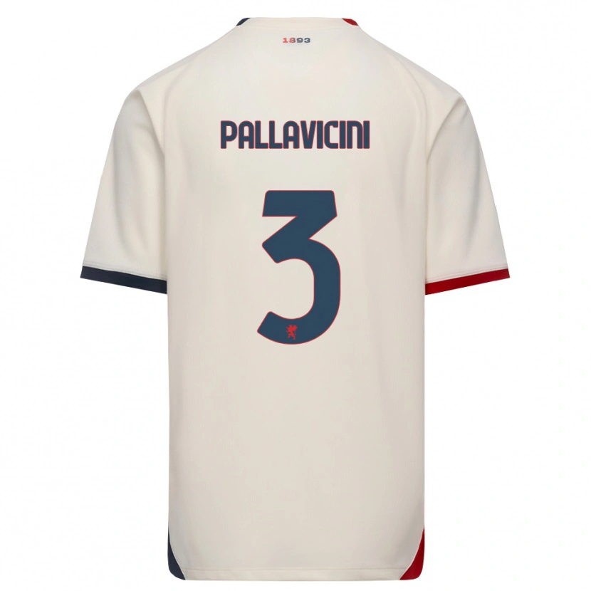 Danxen Men Matteo Pallavicini #3 Off-White Red Away Jersey 2026/27 T-Shirt