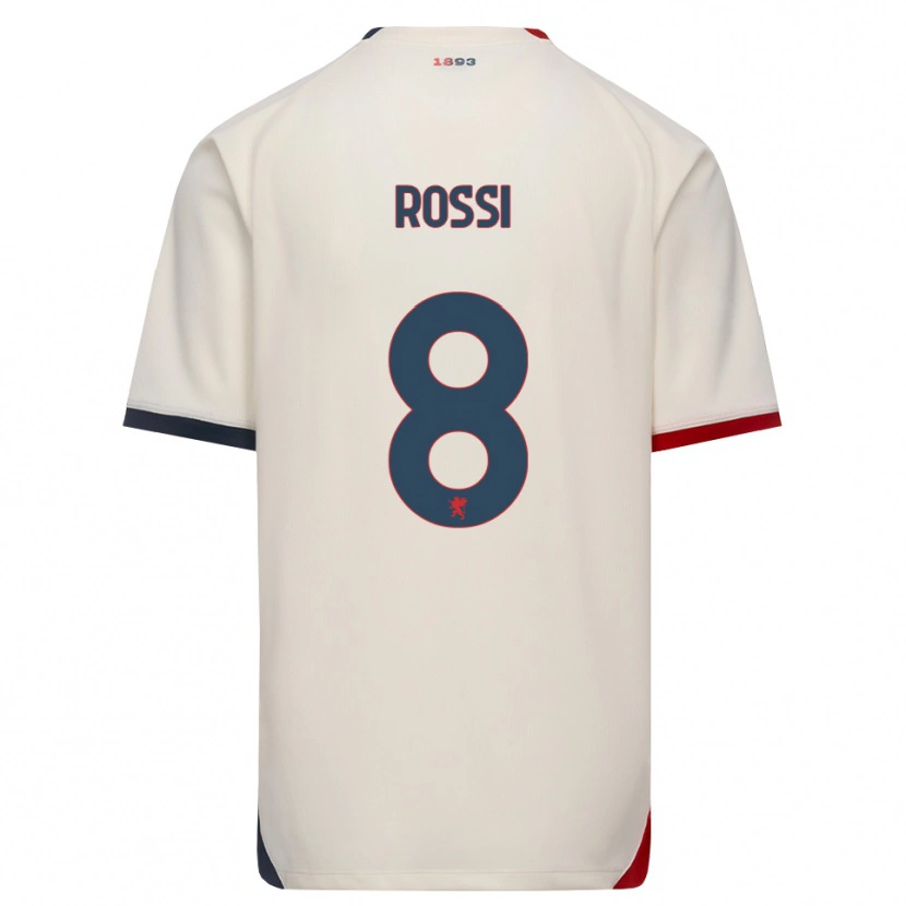 Danxen Men Gianluca Rossi #8 Off-White Red Away Jersey 2026/27 T-Shirt