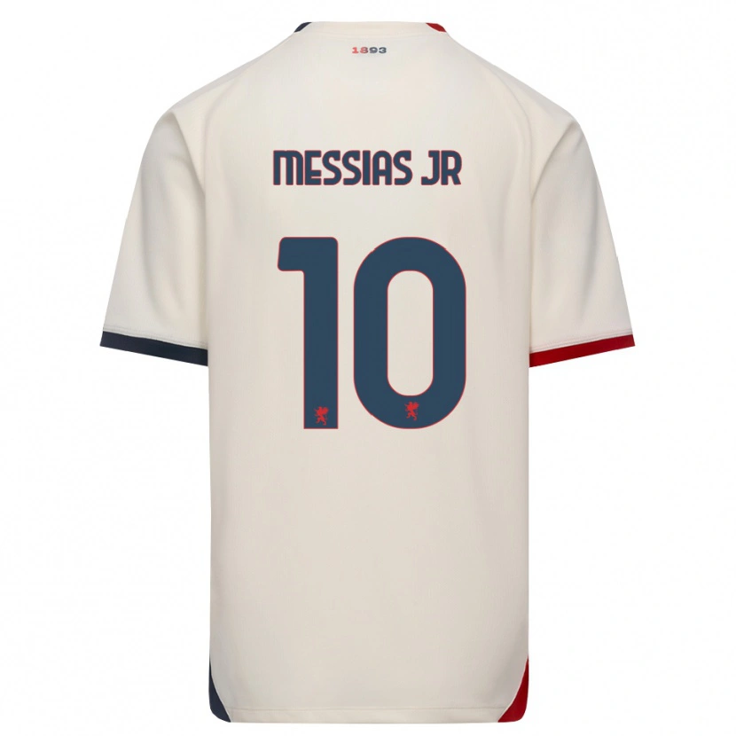 Danxen Men Junior Messias #10 Off-White Red Away Jersey 2026/27 T-Shirt