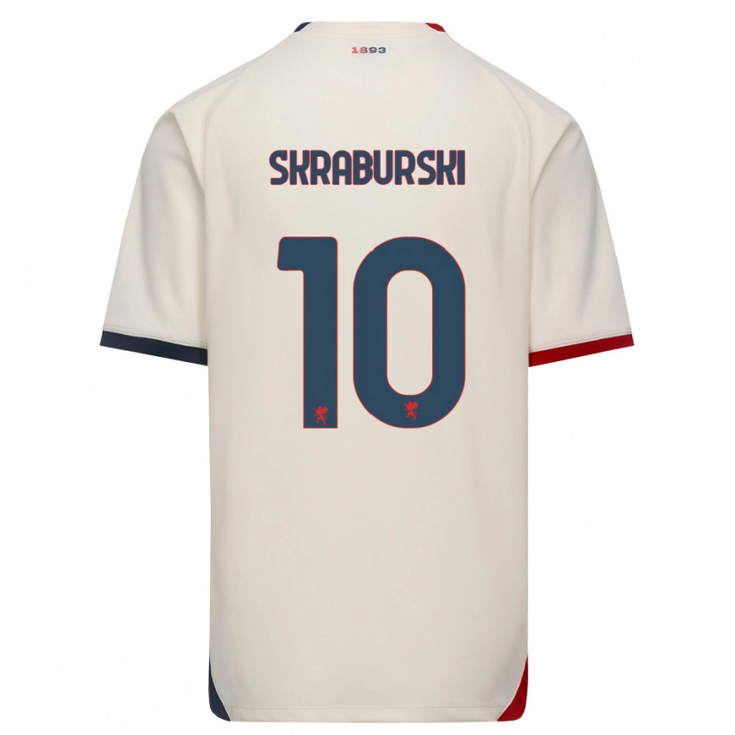 Danxen Men Borys Skraburski #10 Off-White Red Away Jersey 2026/27 T-Shirt