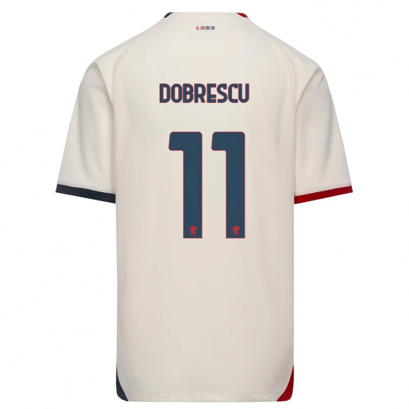 Danxen Men Ianis Dobrescu #11 Off-White Red Away Jersey 2026/27 T-Shirt