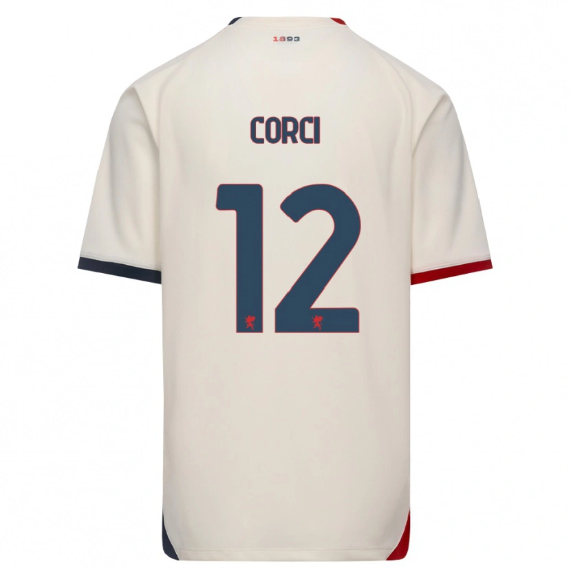 Danxen Men Tommaso Corci #12 Off-White Red Away Jersey 2026/27 T-Shirt