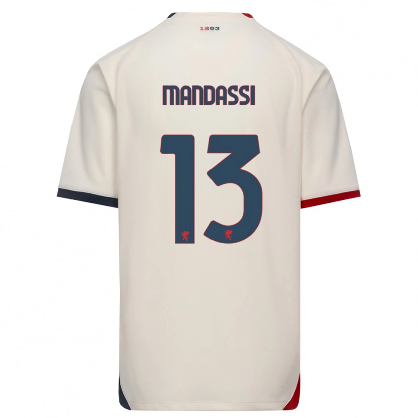 Danxen Men Amir Mandassi #13 Off-White Red Away Jersey 2026/27 T-Shirt