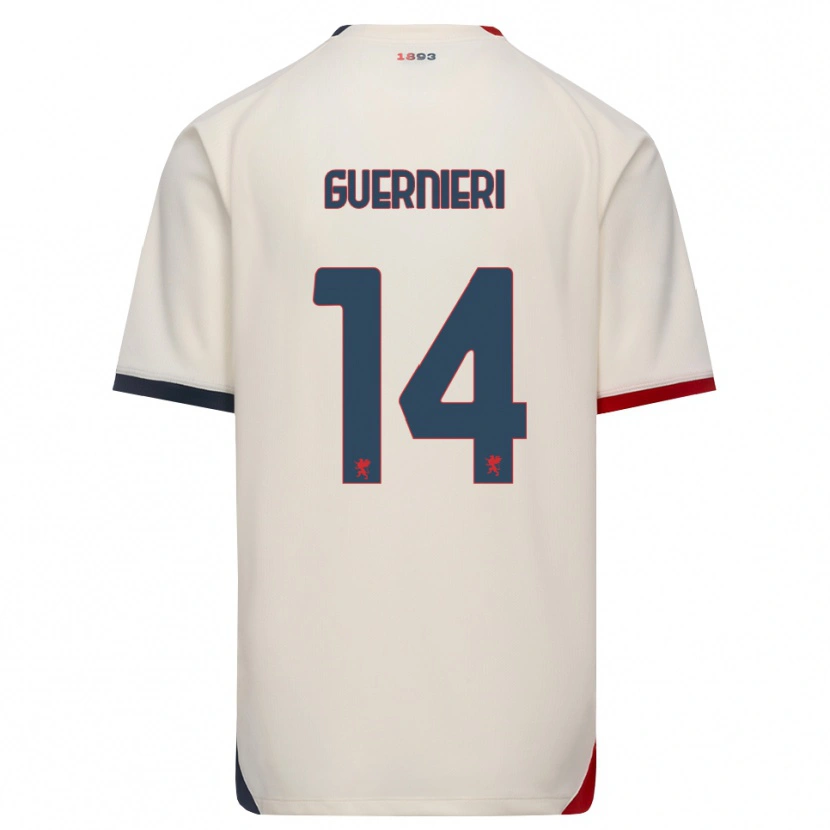 Danxen Men Andrea Guernieri #14 Off-White Red Away Jersey 2026/27 T-Shirt