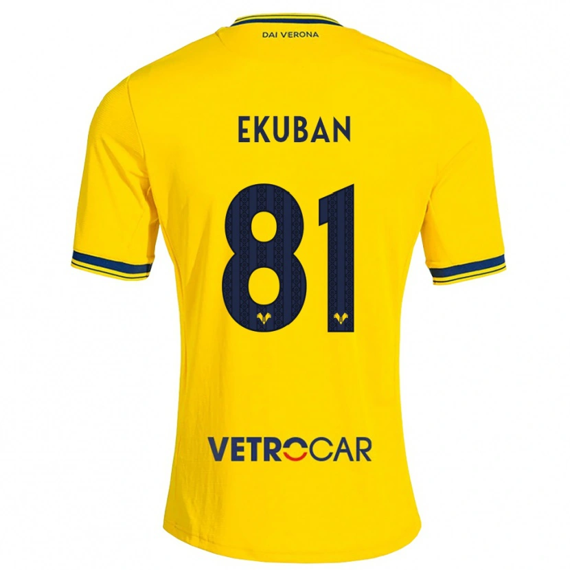 Danxen Men Caleb Ekuban #81 Yellow Red Away Jersey 2026/27 T-Shirt