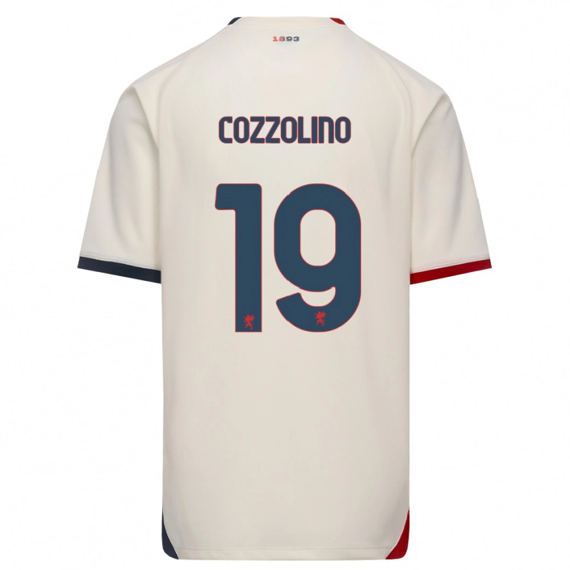 Danxen Men Carmine Cozzolino #19 Off-White Red Away Jersey 2026/27 T-Shirt