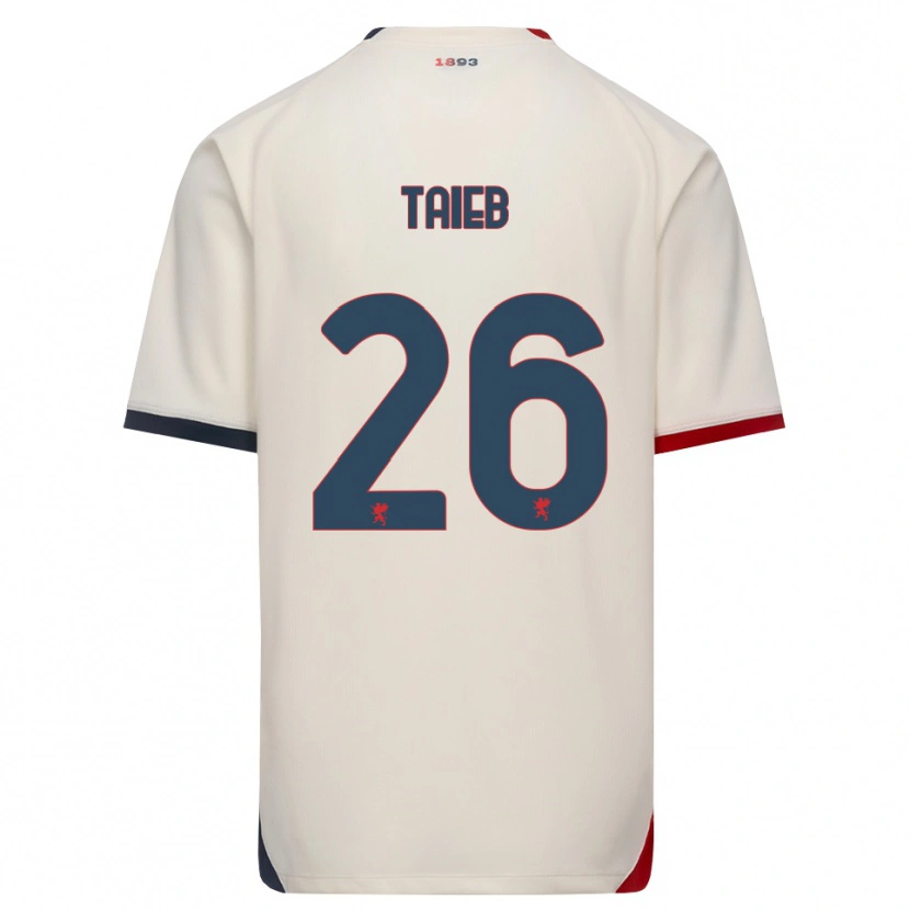 Danxen Men Chad Taieb #26 Off-White Red Away Jersey 2026/27 T-Shirt