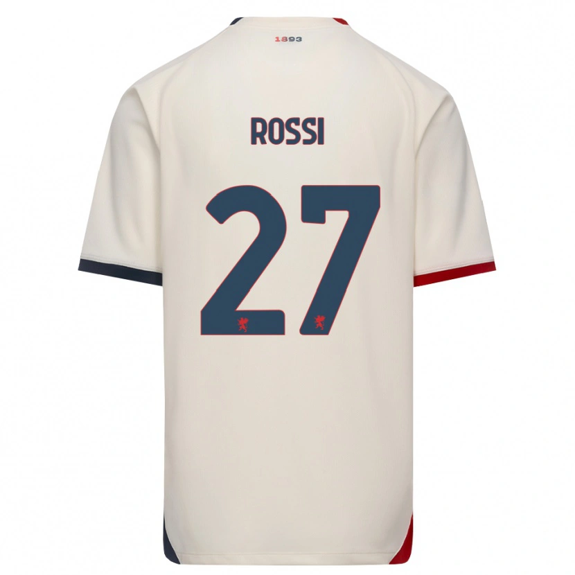 Danxen Men Lucrezia Rossi #27 Off-White Red Away Jersey 2026/27 T-Shirt