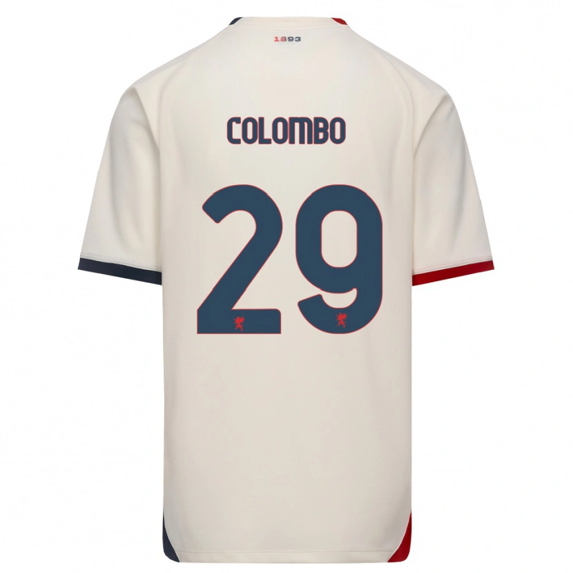 Danxen Men Lorenzo Colombo #29 Off-White Red Away Jersey 2026/27 T-Shirt