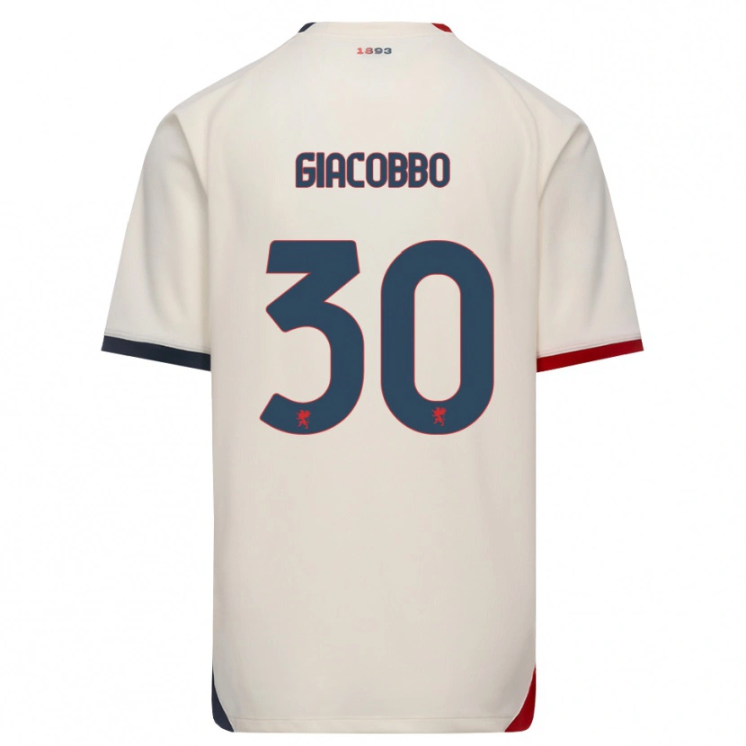 Danxen Men Giulia Giacobbo #30 Off-White Red Away Jersey 2026/27 T-Shirt