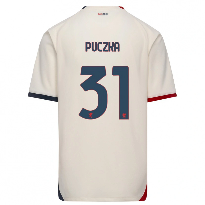 Danxen Men David Puczka #31 Off-White Red Away Jersey 2026/27 T-Shirt