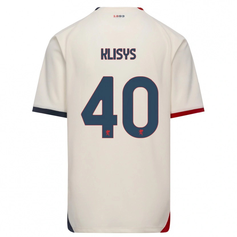 Danxen Men Lukas Klišys #40 Off-White Red Away Jersey 2026/27 T-Shirt
