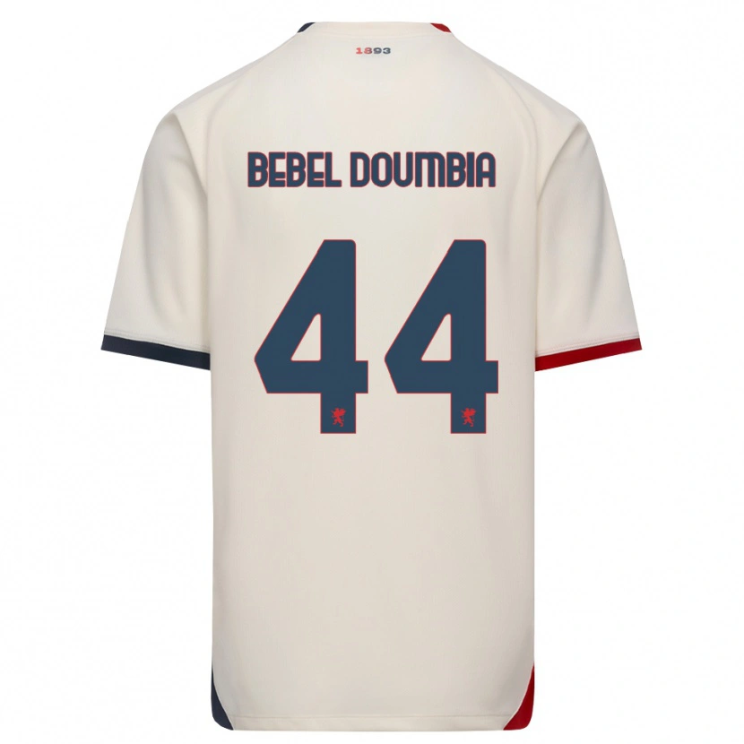 Danxen Men Chec Bebel Doumbia #44 Off-White Red Away Jersey 2026/27 T-Shirt