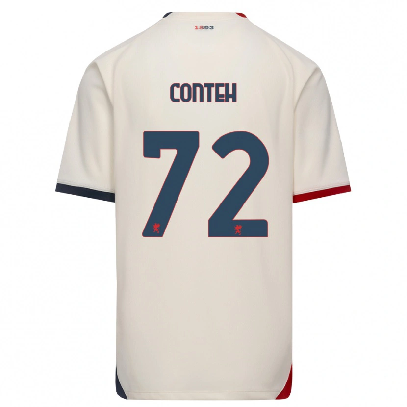 Danxen Men Seediya Conteh #72 Off-White Red Away Jersey 2026/27 T-Shirt