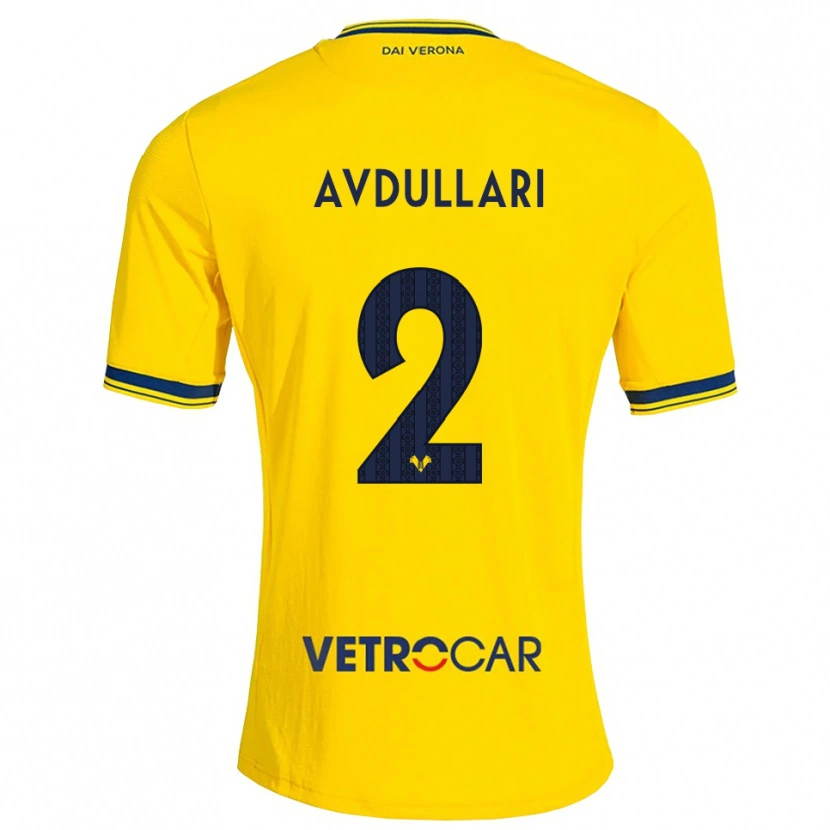 Danxen Men Davide Avdullari #2 Yellow Red Away Jersey 2026/27 T-Shirt
