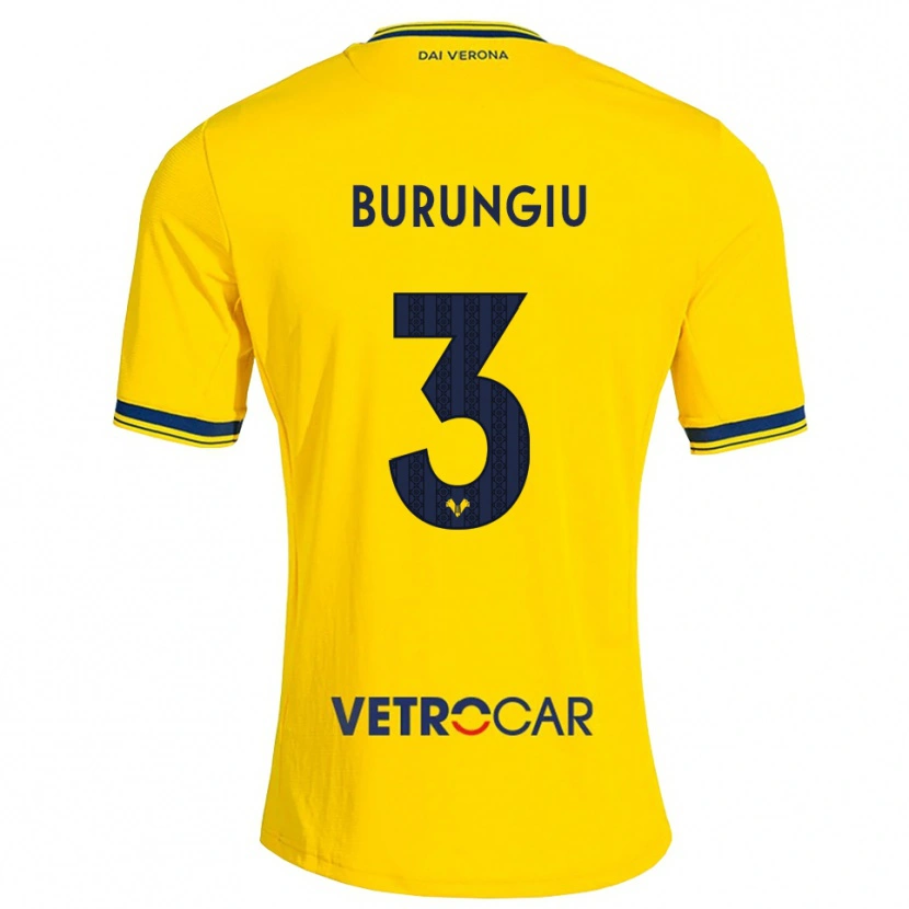 Danxen Men Luca Burungiu #3 Yellow Red Away Jersey 2026/27 T-Shirt