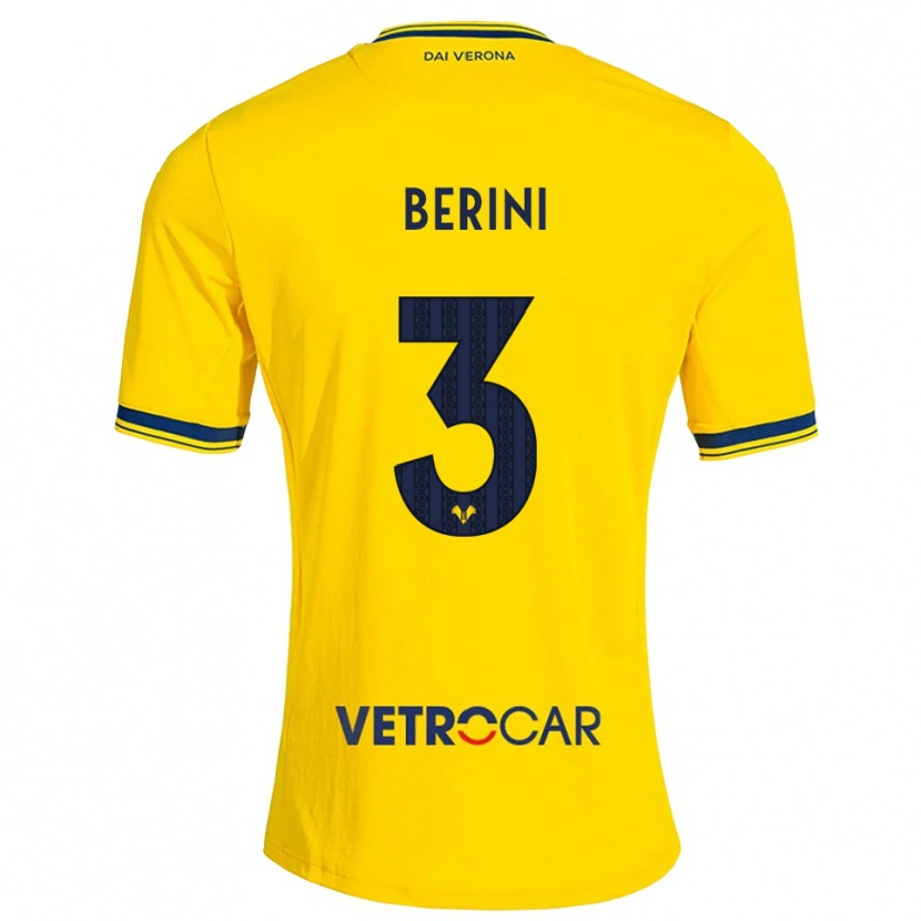 Danxen Men Andrea Berini #3 Yellow Red Away Jersey 2026/27 T-Shirt