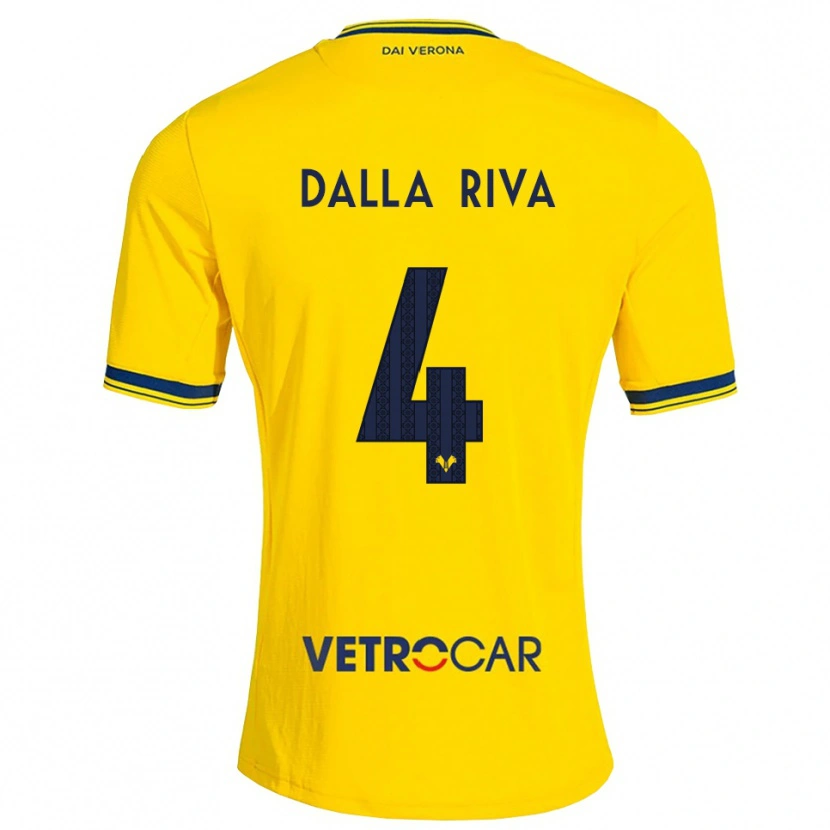 Danxen Men Stefano Dalla Riva #4 Yellow Red Away Jersey 2026/27 T-Shirt