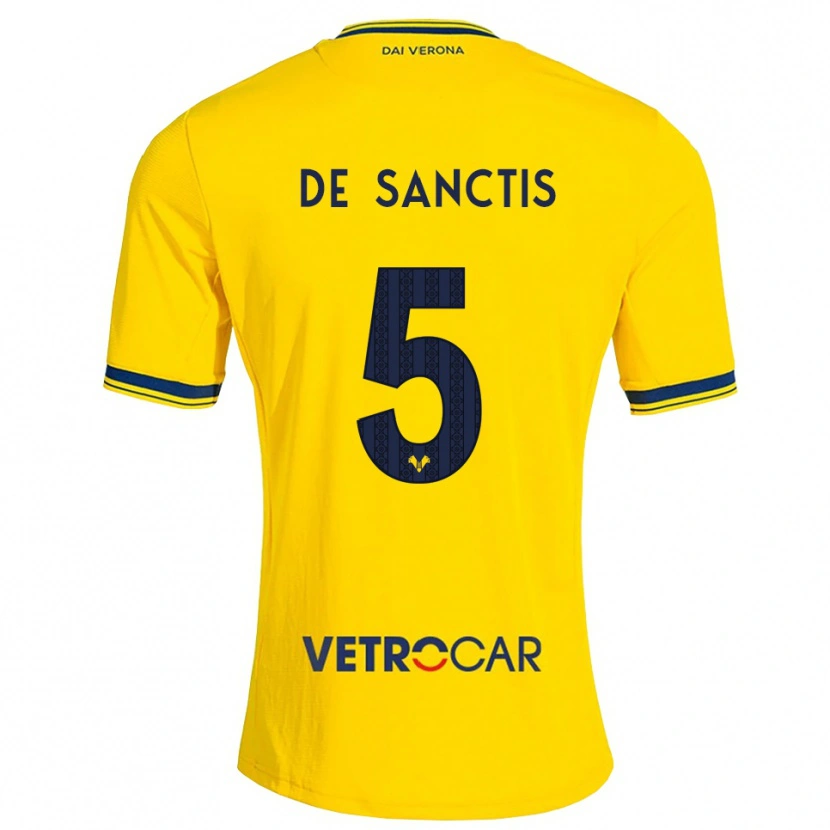 Danxen Men Aurora De Sanctis #5 Yellow Red Away Jersey 2026/27 T-Shirt