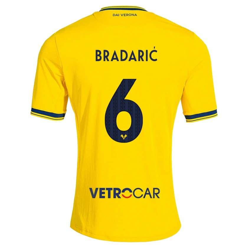 Danxen Men Domagoj Bradarić #6 Yellow Red Away Jersey 2026/27 T-Shirt
