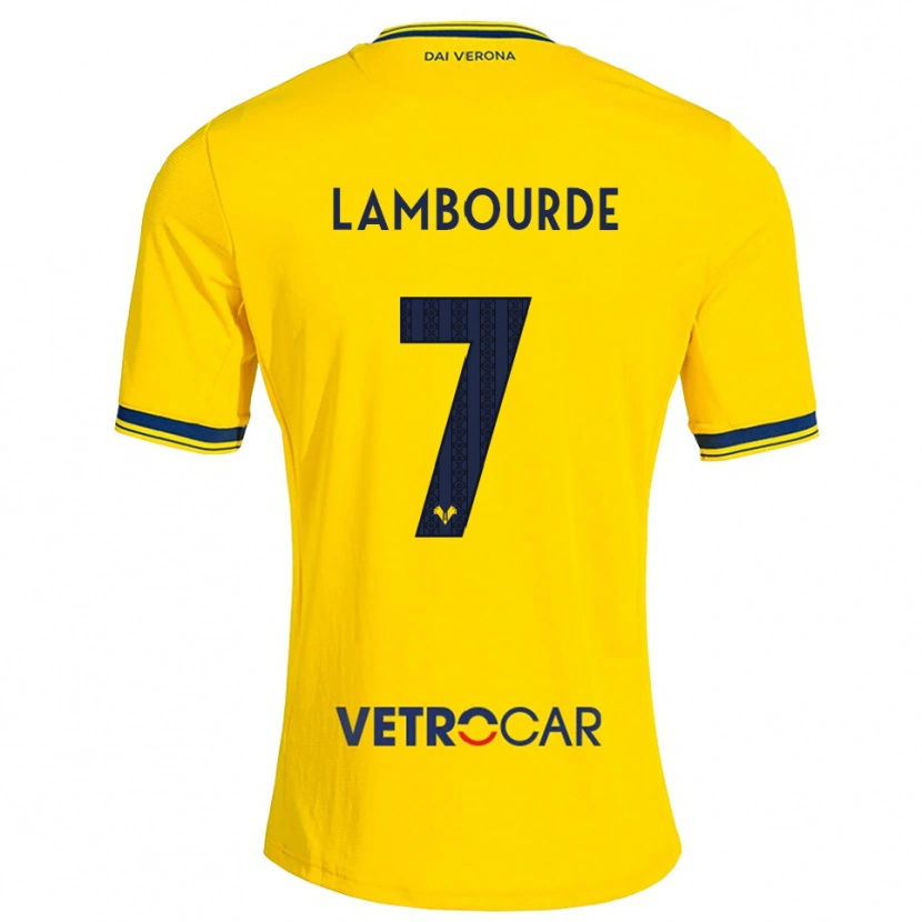 Danxen Men Mathis Lambourde #7 Yellow Red Away Jersey 2026/27 T-Shirt