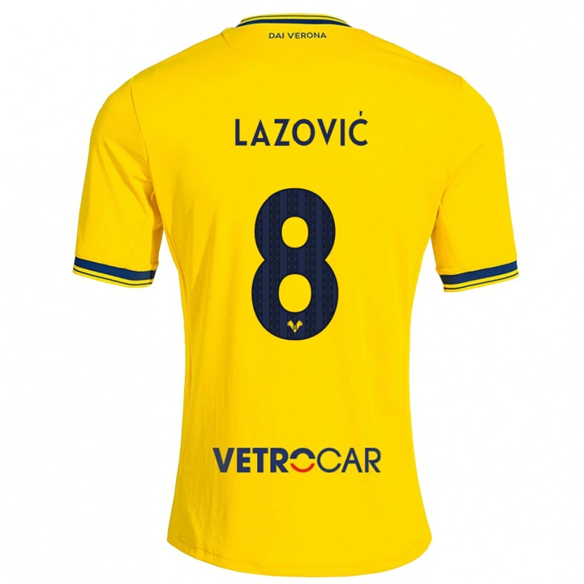 Danxen Men Darko Lazović #8 Yellow Red Away Jersey 2026/27 T-Shirt