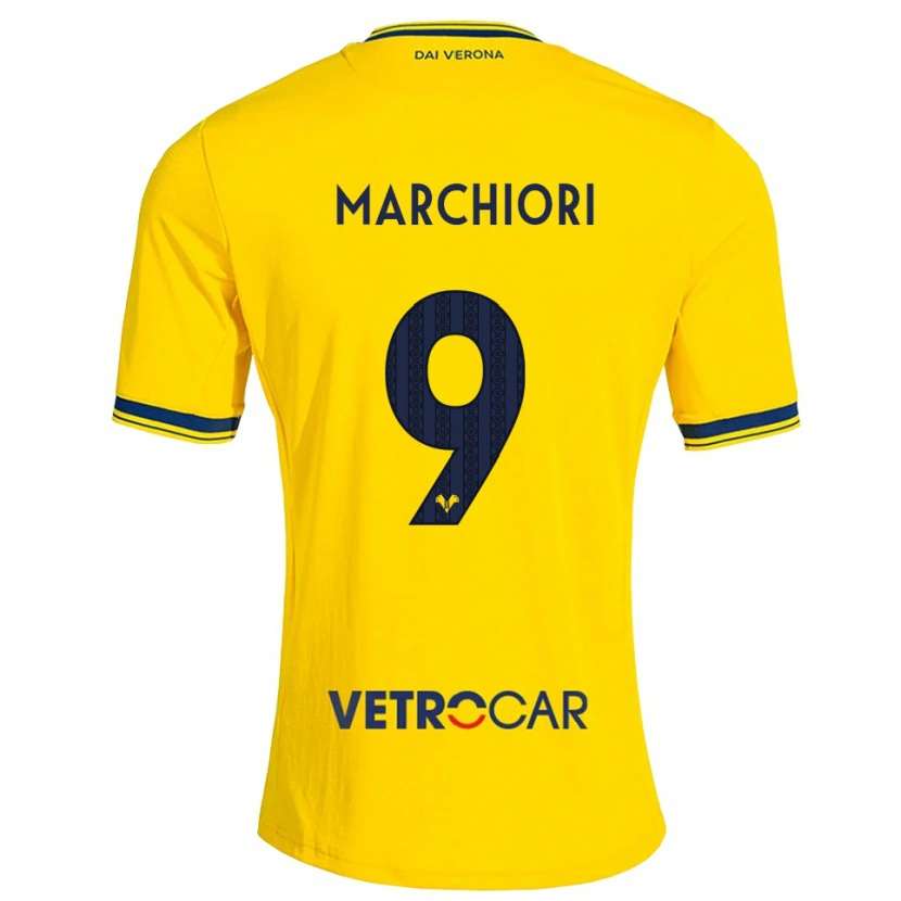 Danxen Men Giorgia Marchiori #9 Yellow Red Away Jersey 2026/27 T-Shirt