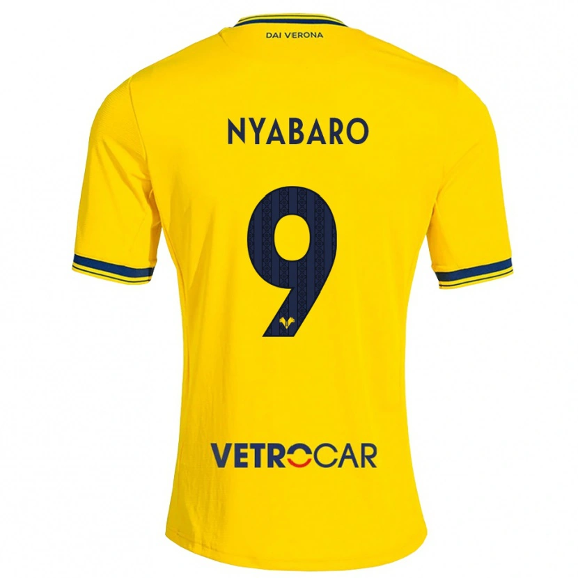 Danxen Men Nicholas Nyabaro #9 Yellow Red Away Jersey 2026/27 T-Shirt