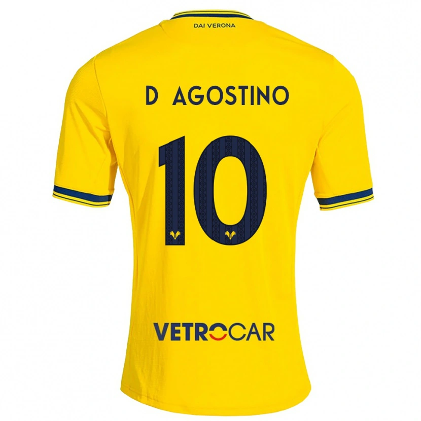 Danxen Men Samuele D'agostino #10 Yellow Red Away Jersey 2026/27 T-Shirt