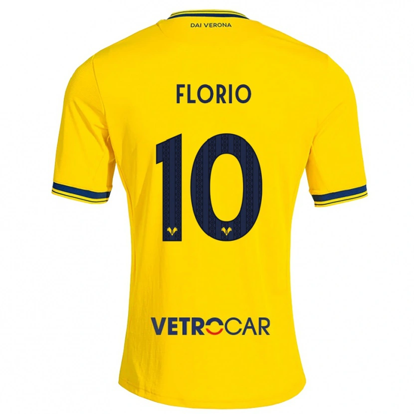 Danxen Men Mattia Florio #10 Yellow Red Away Jersey 2026/27 T-Shirt