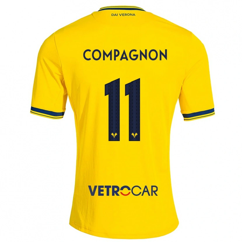 Danxen Men Mattia Compagnon #11 Yellow Red Away Jersey 2026/27 T-Shirt