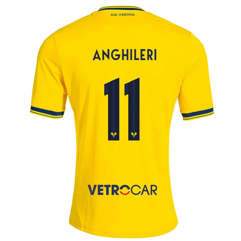 Danxen Men Federica Anghileri #11 Yellow Red Away Jersey 2026/27 T-Shirt