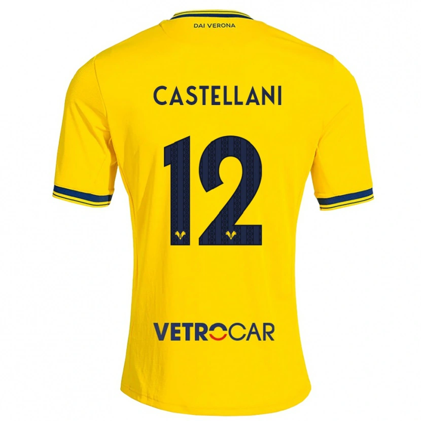 Danxen Men Zeno Castellani #12 Yellow Red Away Jersey 2026/27 T-Shirt