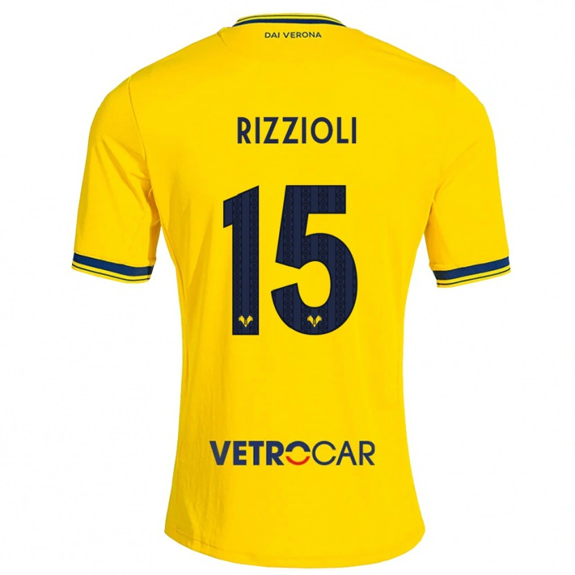 Danxen Men Gaia Rizzioli #15 Yellow Red Away Jersey 2026/27 T-Shirt